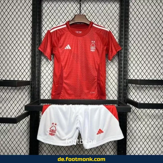 Nottingham Forest Kinder Heimtrikot 2024/2025 – Rot | Günstige Fußballtrikots online kaufen | Authentisches Vereinstrikot für Kinder | Fussballtrikot mit Personalisierung