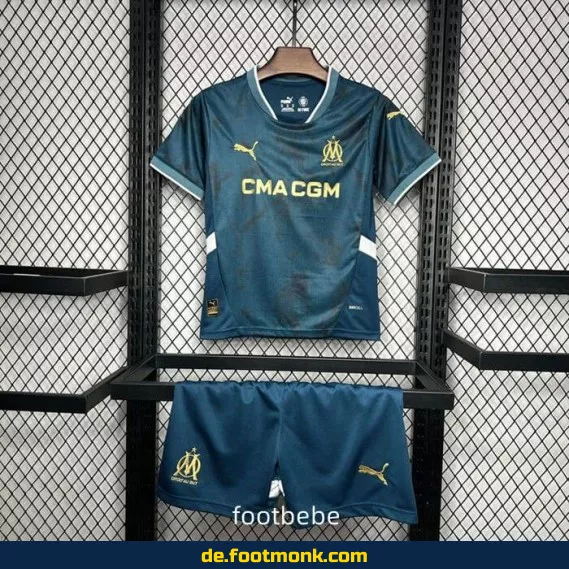 Olympique Marseille Kinder Fußballtrikot 2024/2025 – Offizielles Heimtrikot in Blau | Günstige Fussballtrikots für Kinder | Personalisierbar
