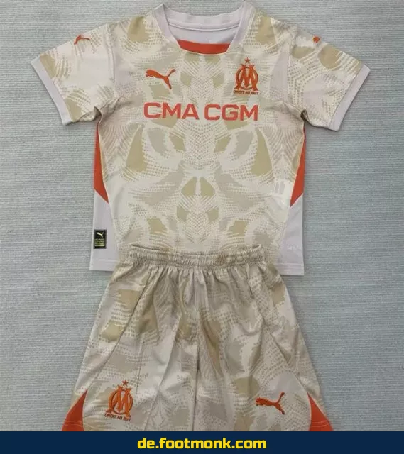 Olympique Marseille Kinder Torwarttrikot 2024/2025 – Günstige Fußballtrikots online kaufen | Authentisches Vereinstrikot für Kinder | Torwarttrikot personalisierbar