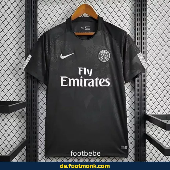 PSG Vintage Trikot 2017/2018 Dritte Auswärts Schwarz – Authentisches Fußballtrikot Herren/Damen/Kinder | Retro Vereinstrikot Nike