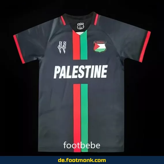 Palästina Fußballtrikot 2023/2024 – Herren/Damen/Kinder – Schwarz – Authentisches Vereinstrikot – Nike/Adidas – Personalisierbar mit Nummer