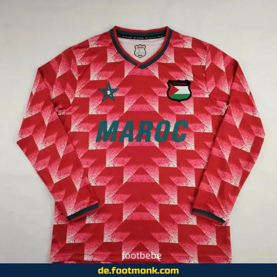 Palästina Fußballtrikot 2024/2025 Langarm – Rot | Authentische Vereinstrikots | Günstige Fussballtrikots online kaufen