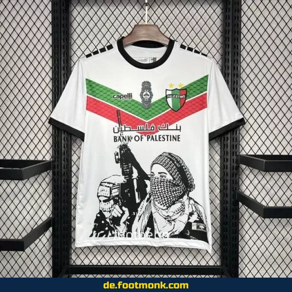 Palestino Heimtrikot 2024/2025 – Weiße Sonderedition | Fußballtrikot Herren/Damen/Kinder | Günstige Vereinstrikots | Personalisierbar