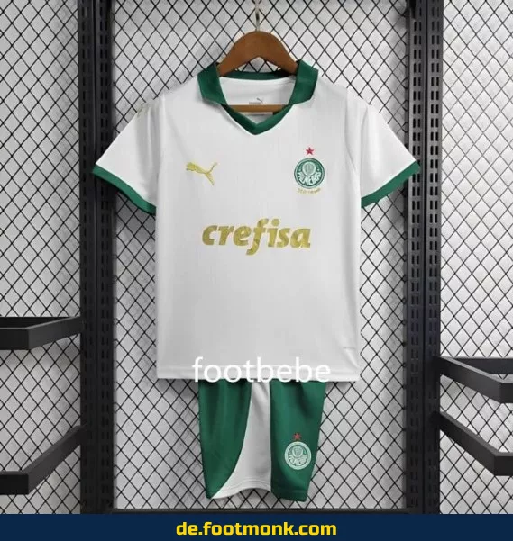 Palmeiras Kinder Fußballtrikot 2024/2025 Auswärts weiß – Günstige authentische Vereinstrikots für Jungen & Mädchen