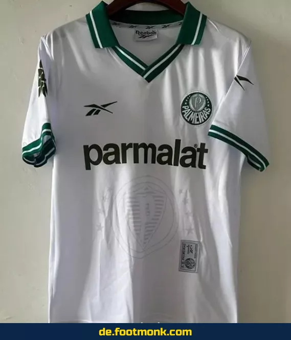 Vintage Palmeiras Auswärtstrikot 1997 – Weißes Retro Fußballtrikot (Herren/Damen) – Authentisches Vereinstrikot