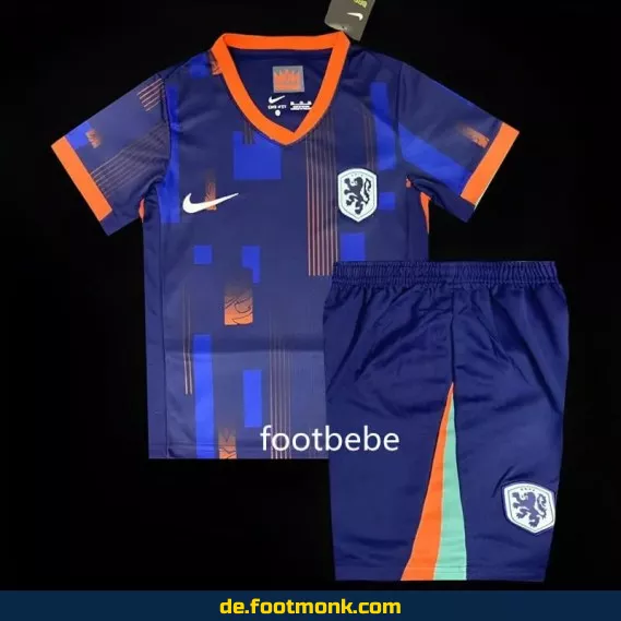 Kinder Fußballtrikot Niederlande 2024 Auswärts – Günstige Fussballtrikots online kaufen