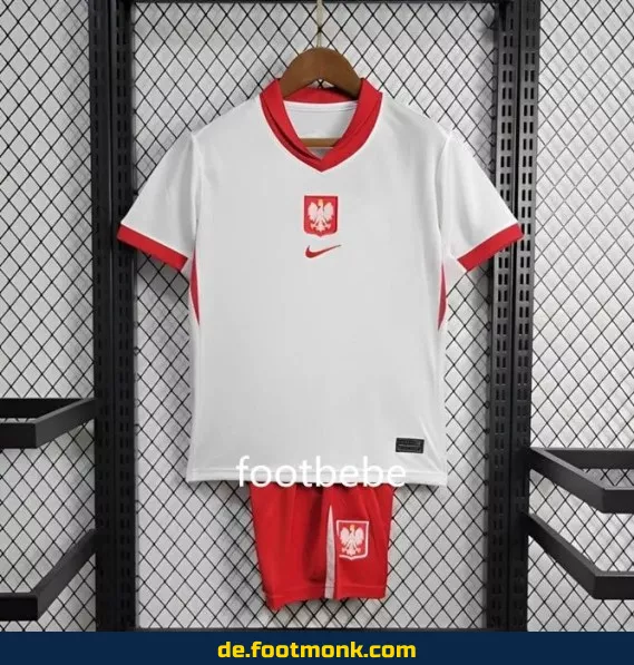 Polen Heimtrikot Kinder 2024 Weiß – Günstige Fußballtrikots online kaufen | Authentische Kinder-Fußballtrikots | Nike/Adidas Vereinstrikots