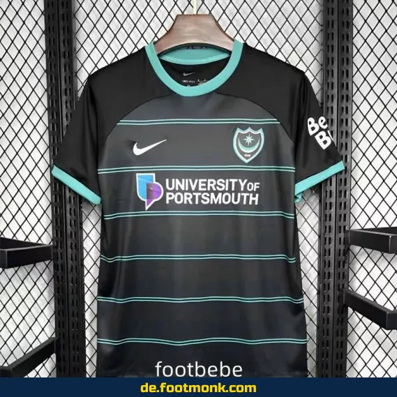 Portsmouth Auswärtstrikot 2024/2025 – Herren Fußballtrikot Schwarz | Günstige Vereinstrikots | Nike/Adidas | Personalisierbar