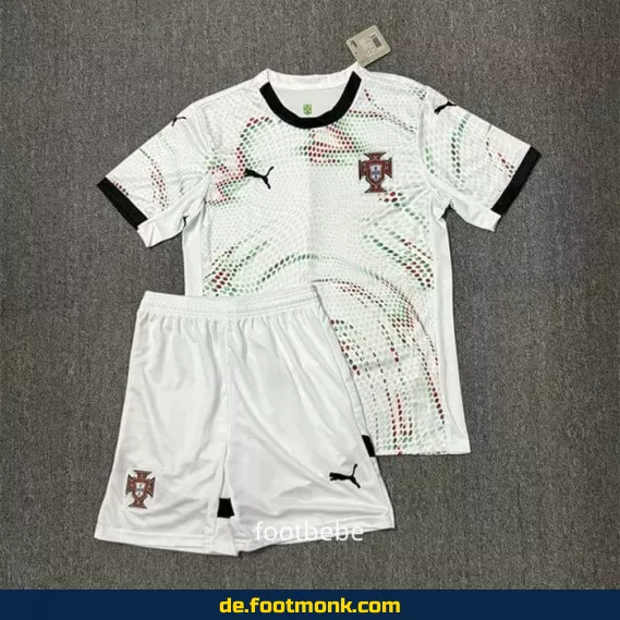 Portugal Kinder-Fußballtrikot 2025/2026 Weiß