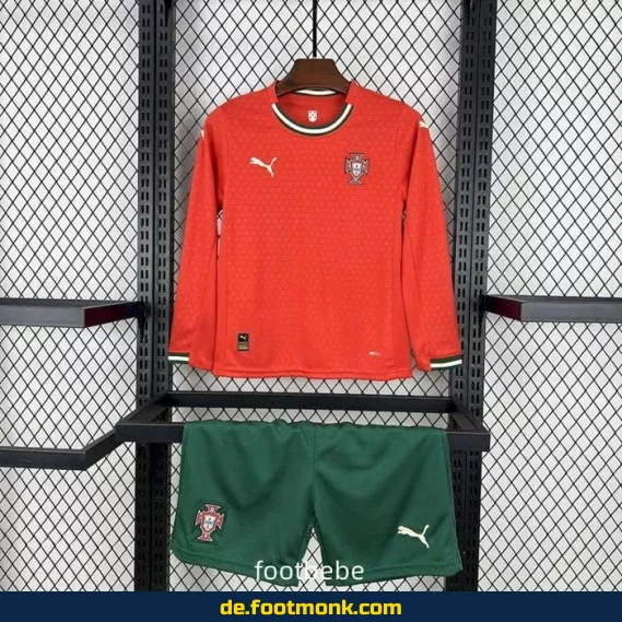 Portugal Heimtrikot Kinder 2025 Langarm – Günstige Fußballtrikots online kaufen