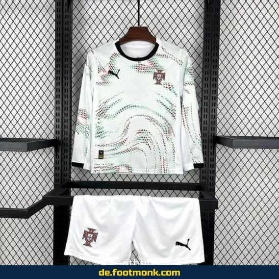 Portugal Kinder Fußballtrikot 2025 Auswärts Langarm – Günstige Fussballtrikots Online Kaufen