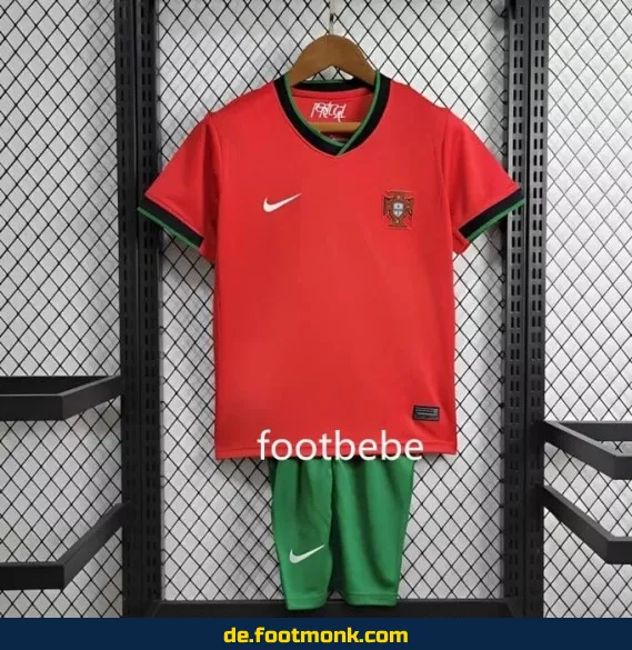 Portugal Heimtrikot Kinder Euro 2024 Rot – Günstige Fußballtrikots online kaufen | Authentische Fussballtrikots für Kinder