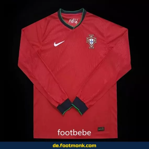 Portugal Heimtrikot EM 2024 Langarm – Authentisches Fußballtrikot für Herren