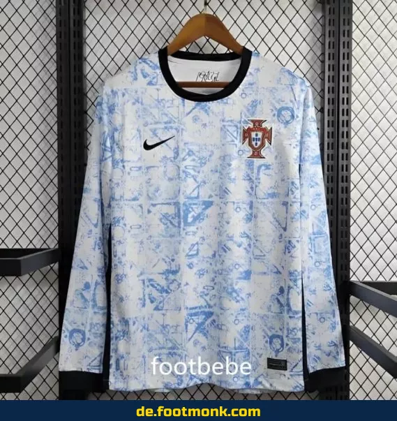 Portugal EM 2024 Auswärtstrikot Herren Langarm – Authentisches Fußballtrikot