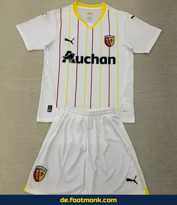 RC Lens Kinder Fußballtrikot 2024/2025 – Drittes Trikot Weiß – Günstige Fussballtrikots Online Kaufen