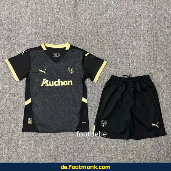 RC Lens Kinder Fußballtrikot 2024/2025 – Schwarzes Special Edition Trikot – Günstige Vereinstrikots für Kinder