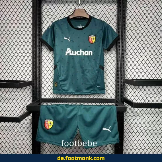 RC Lens Kinder Fußballtrikot 2024/2025 – Dunkelgrün | Günstige Vereinstrikots | Fußballtrikots für Kinder | Authentisches Trikot
