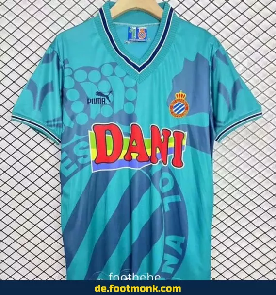 Vintage RCD Espanyol Trikot 1996/97 – Drittes Trikot – Retro Fußballtrikot Herren/Damen – Authentisches Vereinstrikot