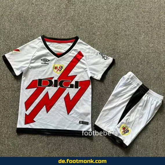 Rayo Vallecano Kinder Fußballtrikot 2024/2025 – Weiß – Günstige Fussballtrikots Online Kaufen