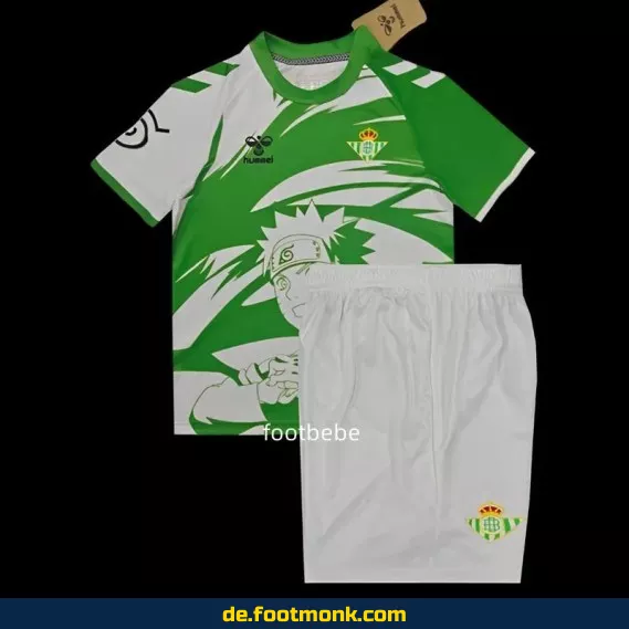 Real Betis Kinder Fußballtrikot 2025/2026 – Naruto Shippuden Design | Günstige Vereinstrikots online kaufen | Personalisierbar
