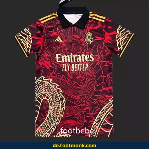 Real Madrid Trikot 2024/2025 Herren Damen Kinder – Dragon Rouge – Authentisches Fußballtrikot – Nike/Adidas – Fussballtrikots günstig kaufen – Personalisiert mit Nummer