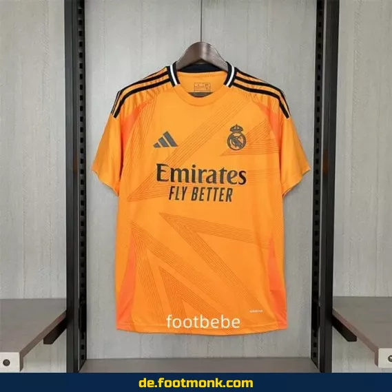Real Madrid Trikot 2024/2025 – Orange | Herren/Damen/Kinder | Authentisches Fußballtrikot | Nike/Adidas | Günstig online kaufen | Personalisierbar mit Nummer & Name