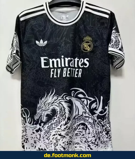 Real Madrid Dragon Noir Trikot 2025/2026 – Authentisches Fußballtrikot Herren/Damen/Kinder | Günstig Online Kaufen | Nike/Adidas | Personalisierbar