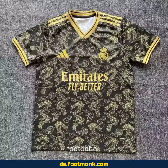 Real Madrid Dragon Noir Trikot 2025/2026 – Authentisches Fußballtrikot Herren/Damen/Kinder | Günstige Fussballtrikots online kaufen | Nike/Adidas Vereinstrikots | Personalisiert mit Nummer