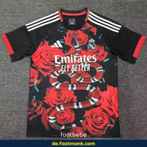 Real Madrid Heimtrikot 2025/2026 – Roter Schlangen-Design | Fußballtrikot Herren/Damen/Kinder | Authentisches Nike/Adidas Vereinstrikot | Personalisierbar mit Nummer & Name | Günstig online kaufen