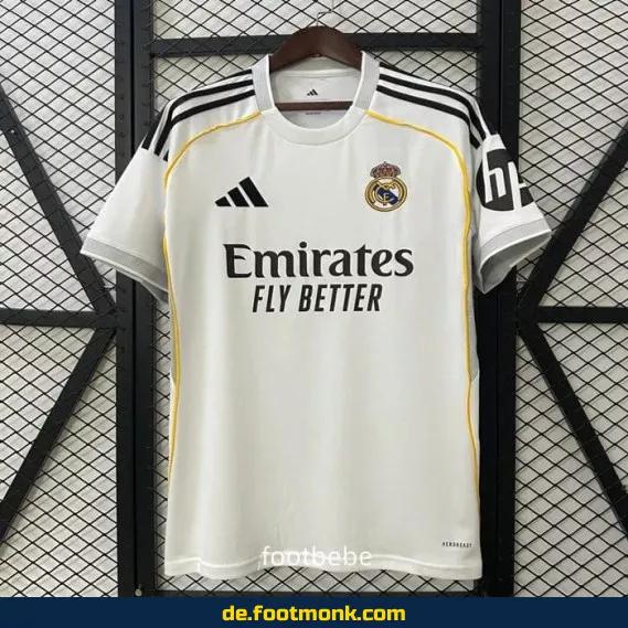 Real Madrid Heimtrikot 2025/2026 weiß – Authentisches Fußballtrikot für Herren, Damen & Kinder | Nike Vereinstrikot | Personalisierbar mit Nummer & Name