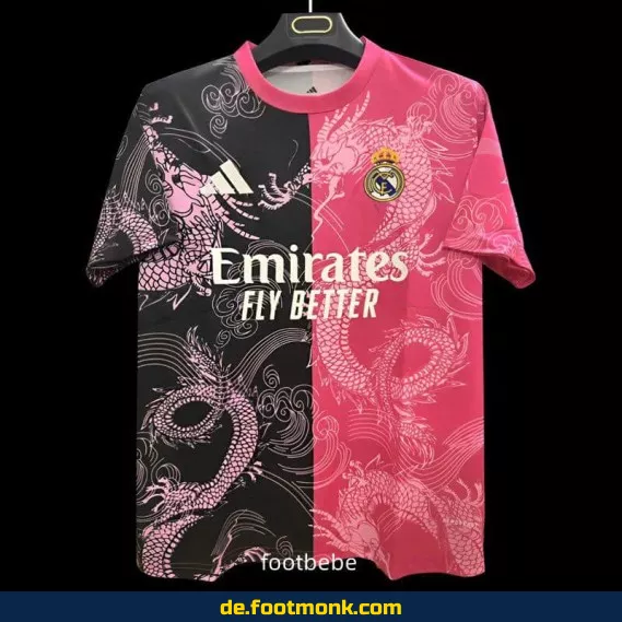Real Madrid Trikot 2025/2026 Dragon Rose Noir – Authentisches Fußballtrikot für Herren & Damen | Nike/Adidas Vereinstrikot | Personalisierbar mit Nummer & Name