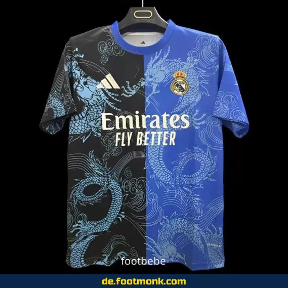 Real Madrid Trikot 2025/2026 Dragon – Blau & Schwarz | Authentisches Fußballtrikot | Herren, Damen & Kinder | Nike/Adidas | Personalisierbar | Günstig online kaufen