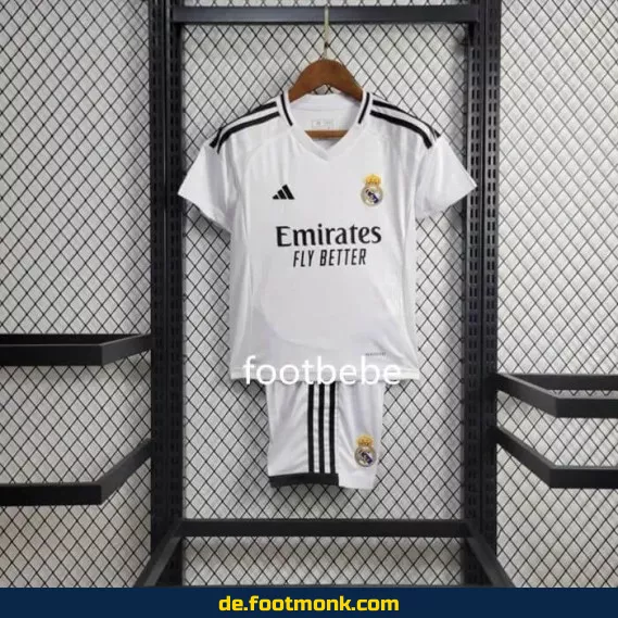 Real Madrid Heimtrikot 2024/2025 Kinder – Weiß | Günstige Fußballtrikots online kaufen | Authentische Vereinstrikots | Nike/Adidas