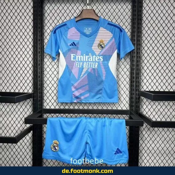 Real Madrid Torwart-Trikot Kinder 2024/2025 – Blaues Fußballtrikot für Jungen & Mädchen | Günstige Fussballtrikots online kaufen | Authentische Vereinstrikots | Nike/Adidas