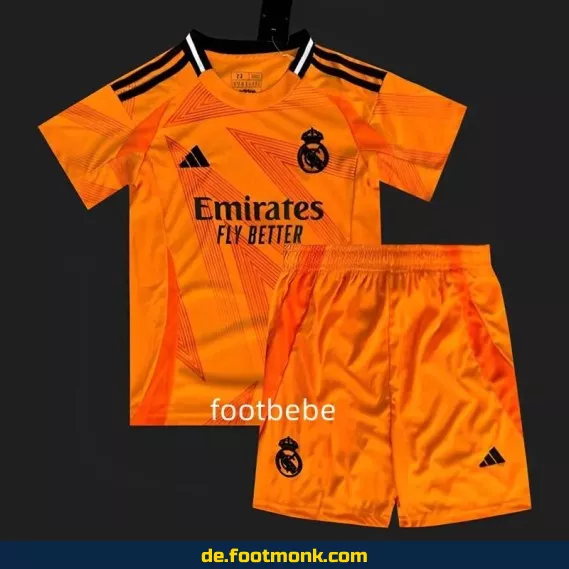 Real Madrid Kinder Fußballtrikot 2024/2025 – Orange | Günstige Fussballtrikots Online Kaufen | Nike/Adidas Vereinstrikots | Personalisierbar