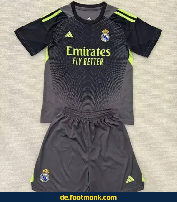 Real Madrid Kinder Fußballtrikot 2025/2026 Schwarz – Günstige Fussballtrikots Online Kaufen