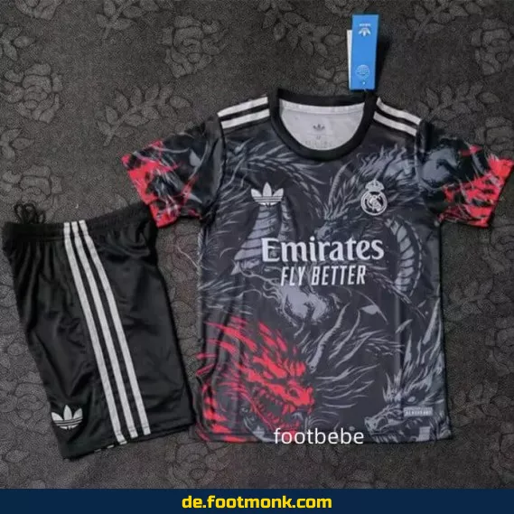 Real Madrid Kinder Fußballtrikot 2025/2026 Dragon A – Günstige Fussballtrikots für Jungen & Mädchen | Authentisches Vereinstrikot | Nike/Adidas | Personalisierbar mit Nummer & Name