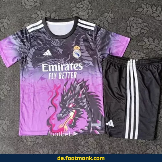 Real Madrid Kinder Fußballtrikot 2025/2026 – Dragon Violet – Günstige Fussballtrikots Online Kaufen