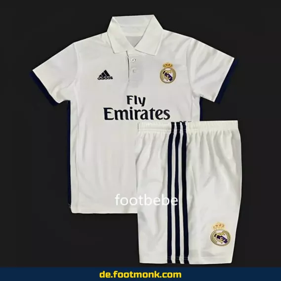 Real Madrid Vintage Kinder Fußballtrikot 2016/2017 Heim – Authentisches Retro Trikot für Jungen & Mädchen – Günstige Fussballtrikots Online Kaufen