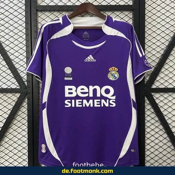 Real Madrid Vintage Trikot 2006/2007 – Drittes Trikot – Retro Fußballtrikot Herren/Damen/Kinder – Authentisches Vereinstrikot – Nike/Adidas