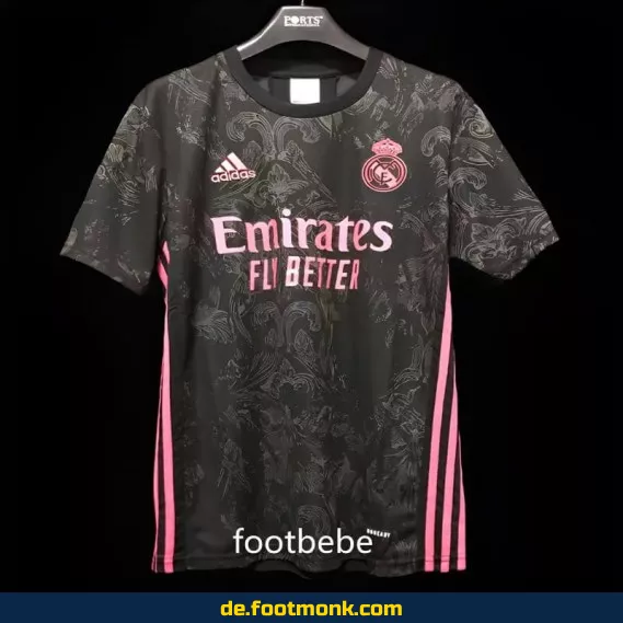 Real Madrid Vintage Trikot 2020/2021 Drittes Trikot Schwarz – Retro Fußballtrikot Herren/Damen