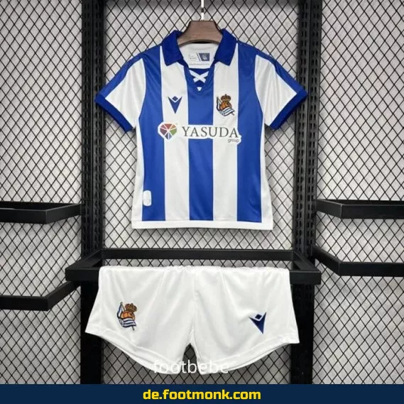 Real Sociedad Heimtrikot Kinder 2024/2025 – Günstige Fußballtrikots online kaufen | Authentisches Vereinstrikot für Kinder