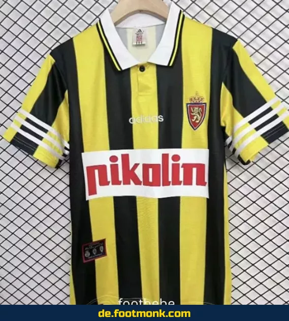 Vintage Fußballtrikot Real Zaragoza 1995/96 – Drittes Trikot – Retro Vereinstrikot Herren/Damen/Kinder – Authentisches Fussballtrikot