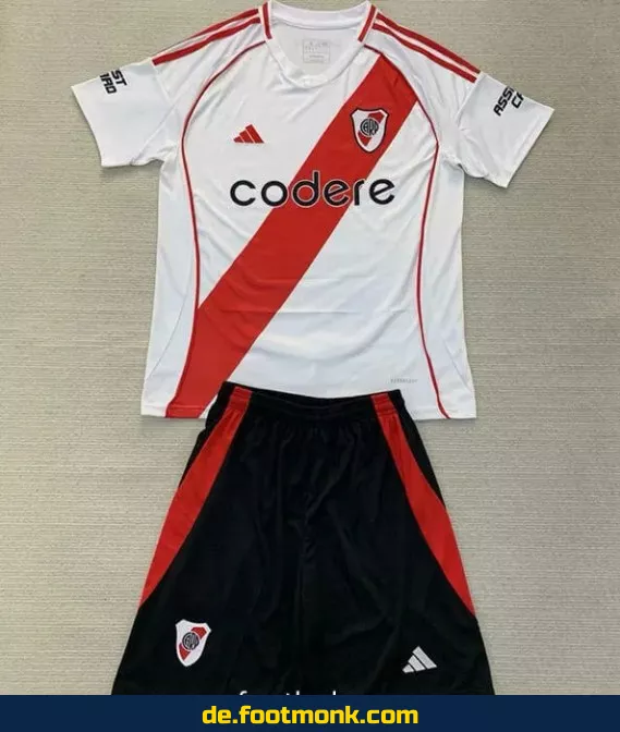 River Plate Heimtrikot Kinder 2024/2025 – Weiß | Günstige Fußballtrikots online kaufen | Authentische Vereinstrikots für Kinder | Fußballtrikot Shop