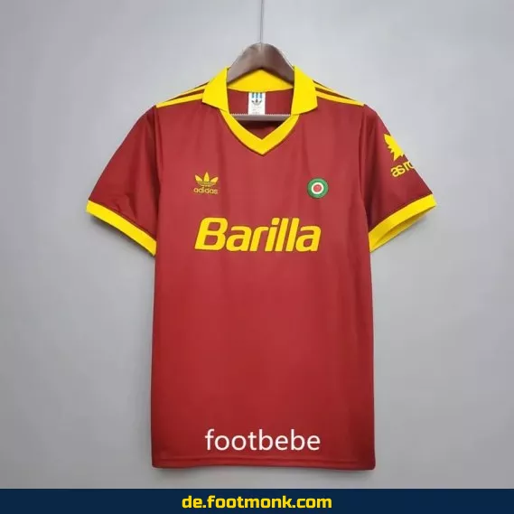 Vintage Fußballtrikot AS Rom Heim 1991/92 – Retro Vereinstrikot Herren/Damen/Kinder | Authentisches Fussballtrikot günstig kaufen