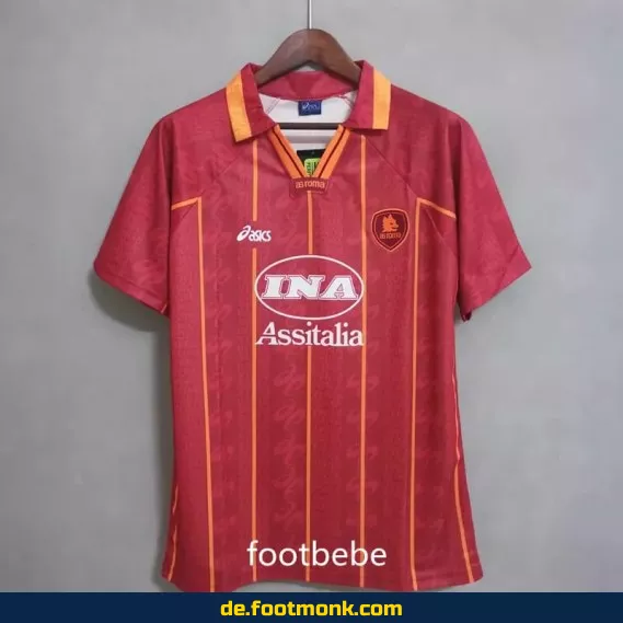 Vintage AS Roma Fußballtrikot Heim 1996/97 – Retro Vereinstrikot Herren/Damen/Kinder – Authentisches Retro Trikot – Limitierte Edition