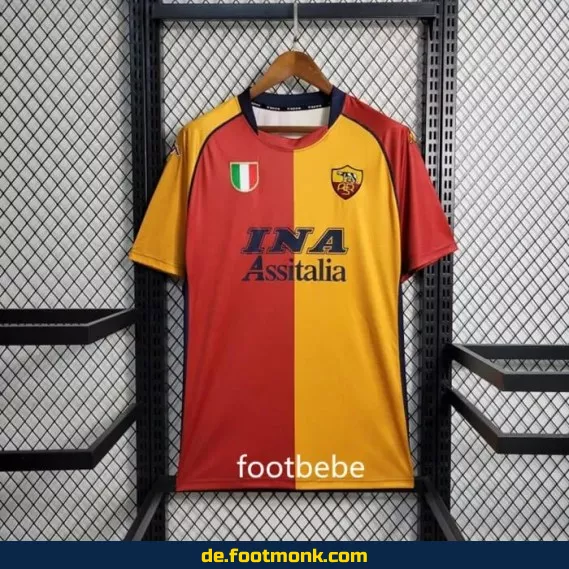 Vintage Fußballtrikot AS Rom Heim 2001/2002 – Retro Vereinstrikot Herren/Damen – Authentisches Retro-Trikot