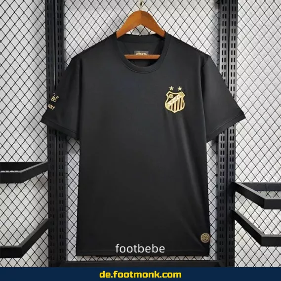Original Santos Pele 1000 Tore Retro Trikot Schwarz – Authentisches Fußballtrikot Herren/Damen/Kinder | Nike/Adidas | Personalisierbar mit Nummer & Name