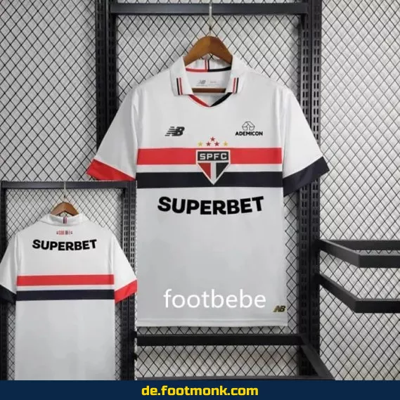 Authentisches São Paulo Heimtrikot 2024/2025 weiß mit Sponsoring – Fußballtrikot Herren/Damen/Kinder | Günstig online kaufen | Nike/Adidas Vereinstrikots | Personalisierbar mit Nummer & Name