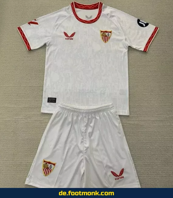 Kinder Fußballtrikot Sevilla 2024/2025 Heim weiß – Günstige Fussballtrikots online kaufen